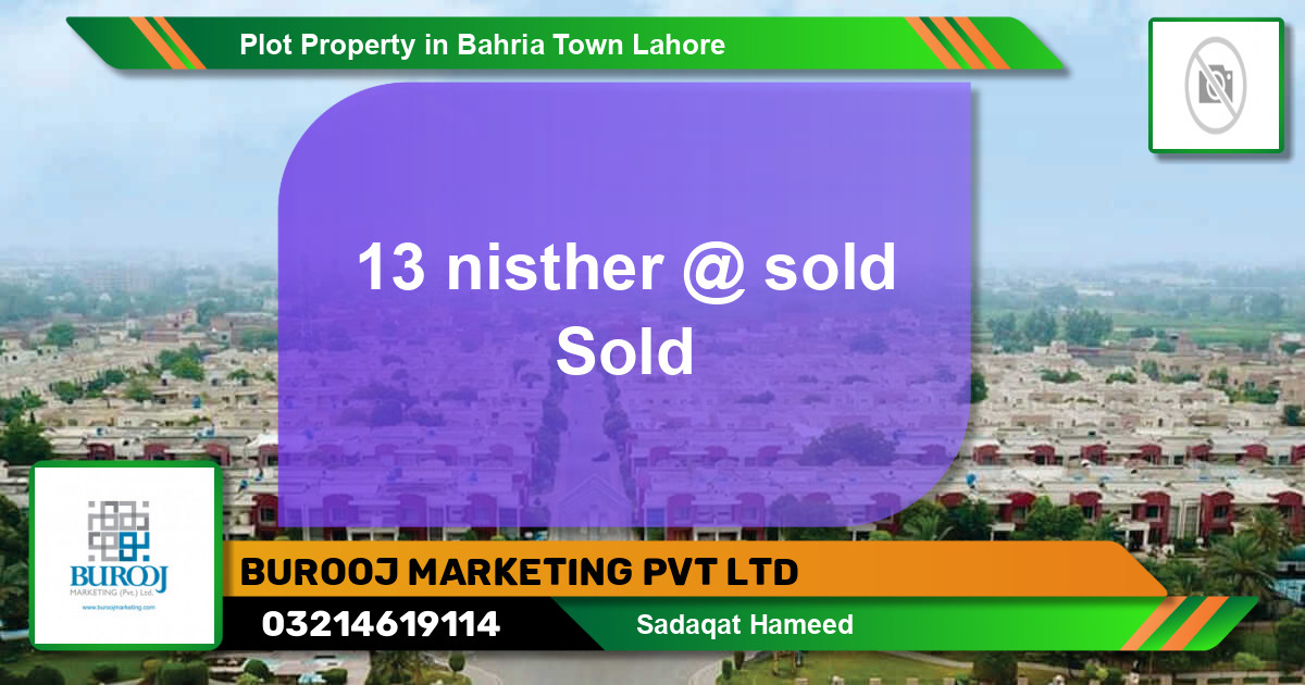Residential Plot for Sale in Bahria Town, Lahore - (BP-77163)