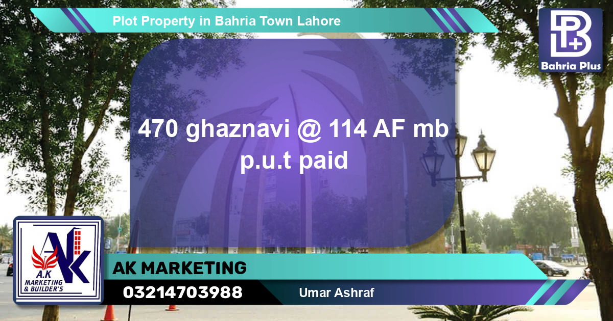Residential Plot for Sale in Bahria Town, Lahore - (BP-77167)