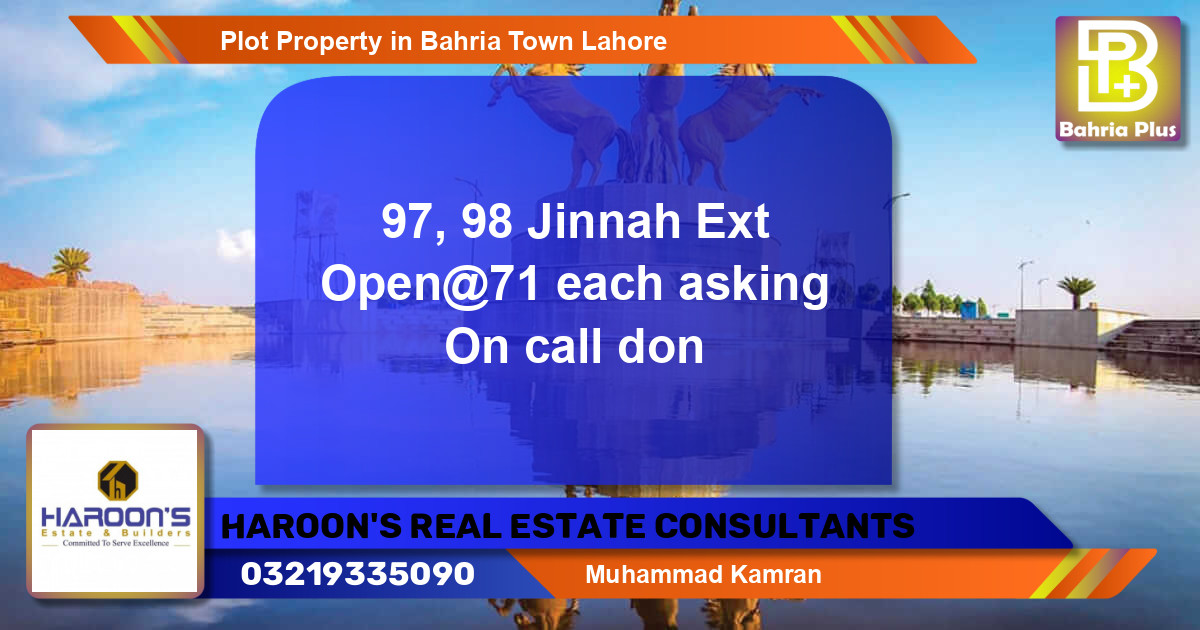 Residential Plot for Sale in Bahria Town, Lahore - (BP-77193)