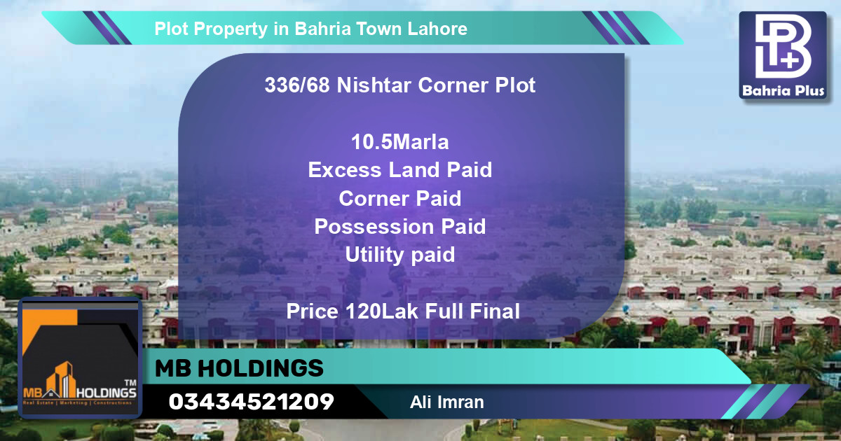 Residential Plot for Sale in Bahria Town, Lahore - (BP-77194)