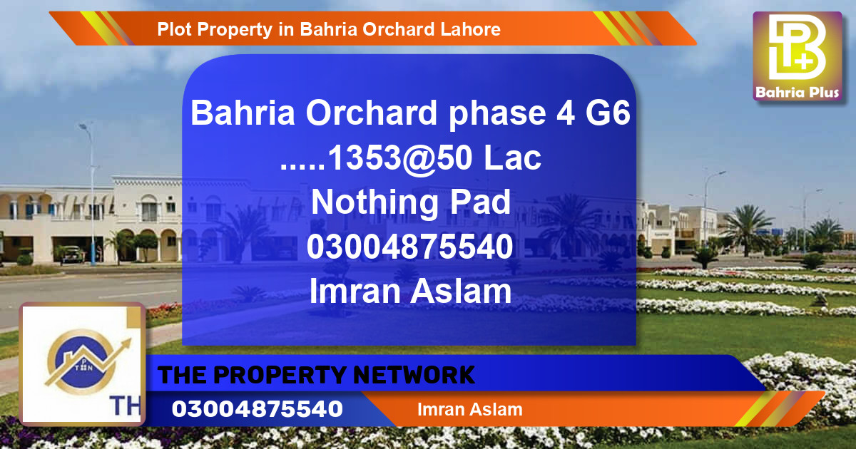 Residential Plot for Sale in Bahria Orchard, Lahore - (BP-77223)