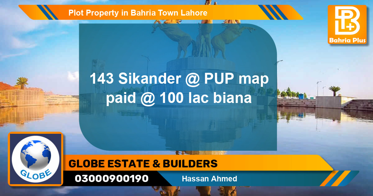 Residential Plot for Sale in Bahria Town, Lahore - (BP-77231)