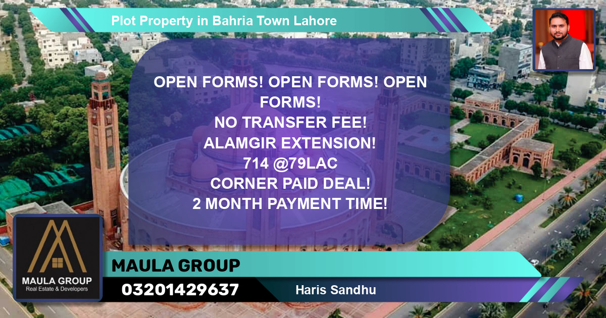 Residential Plot for Sale in Bahria Town, Lahore - (BP-77276)