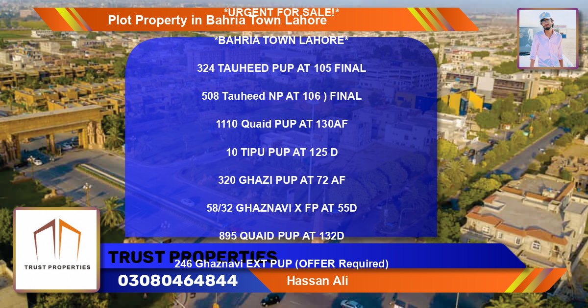 Residential Plot for Sale in Bahria Town, Lahore - (BP-77286)