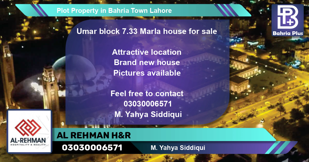 Residential Plot for Sale in Bahria Town, Lahore - (BP-77305)