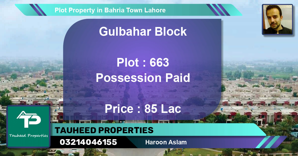 Residential Plot for Sale in Bahria Town, Lahore - (BP-77308)