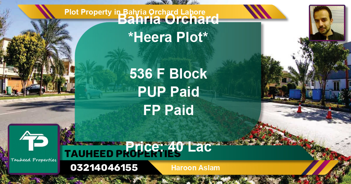 Residential Plot for Sale in Bahria Orchard, Lahore - (BP-77312)