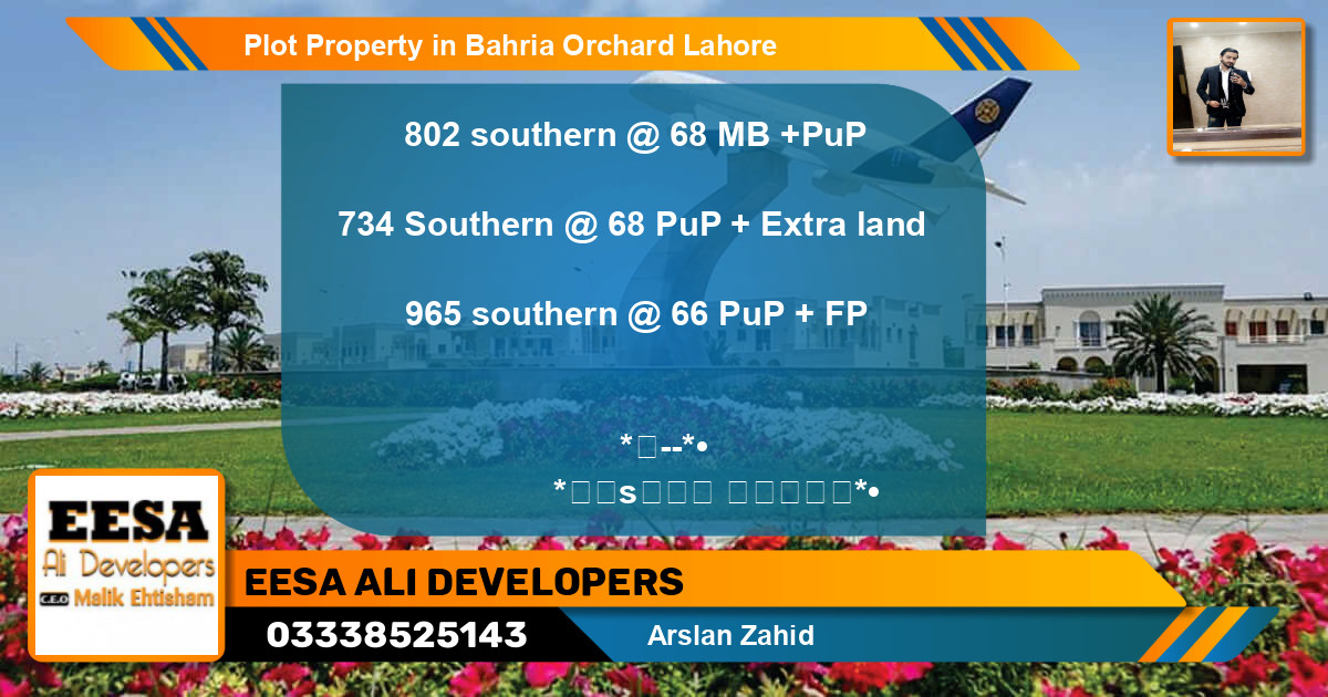 Residential Plot for Sale in Bahria Orchard, Lahore - (BP-77314)