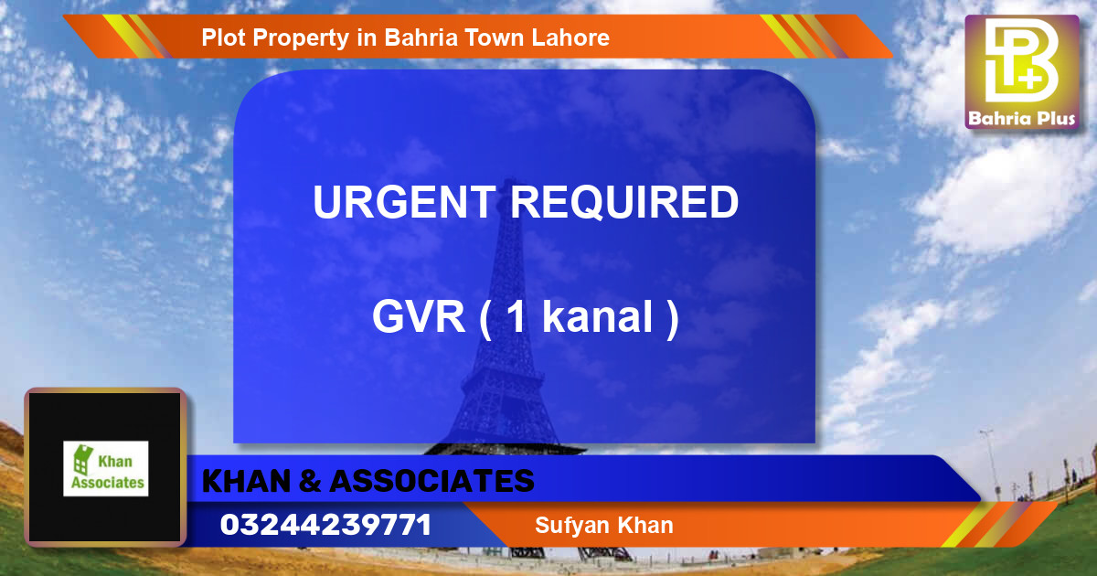 Residential Plot for Sale in Bahria Town, Lahore - (BP-77318)