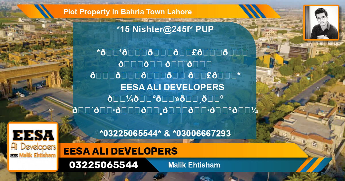 Residential Plot for Sale in Bahria Town, Lahore - (BP-77321)