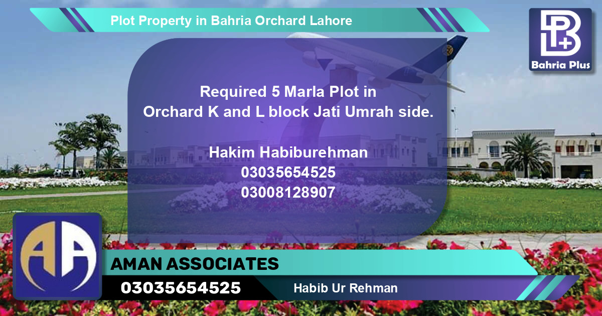 Residential Plot for Sale in Bahria Orchard, Lahore - (BP-77335)