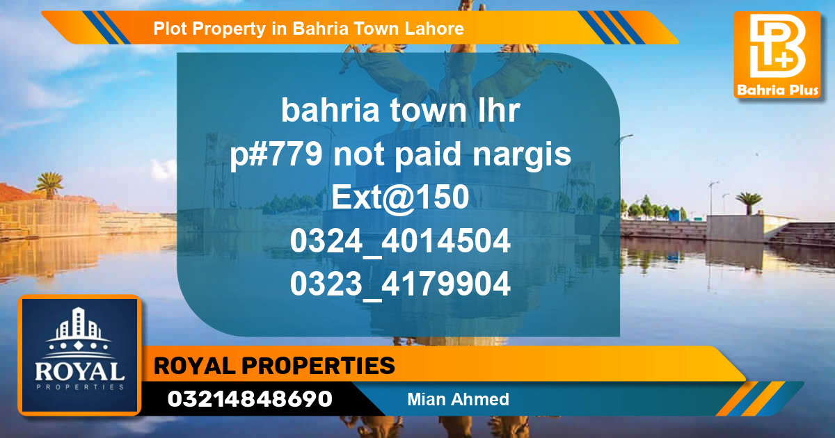 Residential Plot for Sale in Bahria Town, Lahore - (BP-77377)