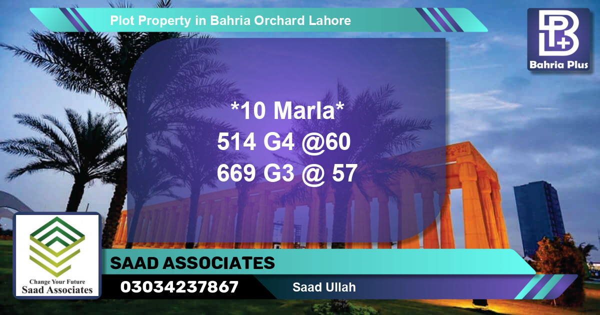 Residential Plot for Sale in Bahria Orchard, Lahore - (BP-77405)