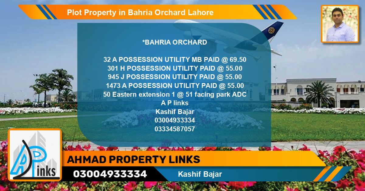 Residential Plot for Sale in Bahria Orchard, Lahore - (BP-77425)