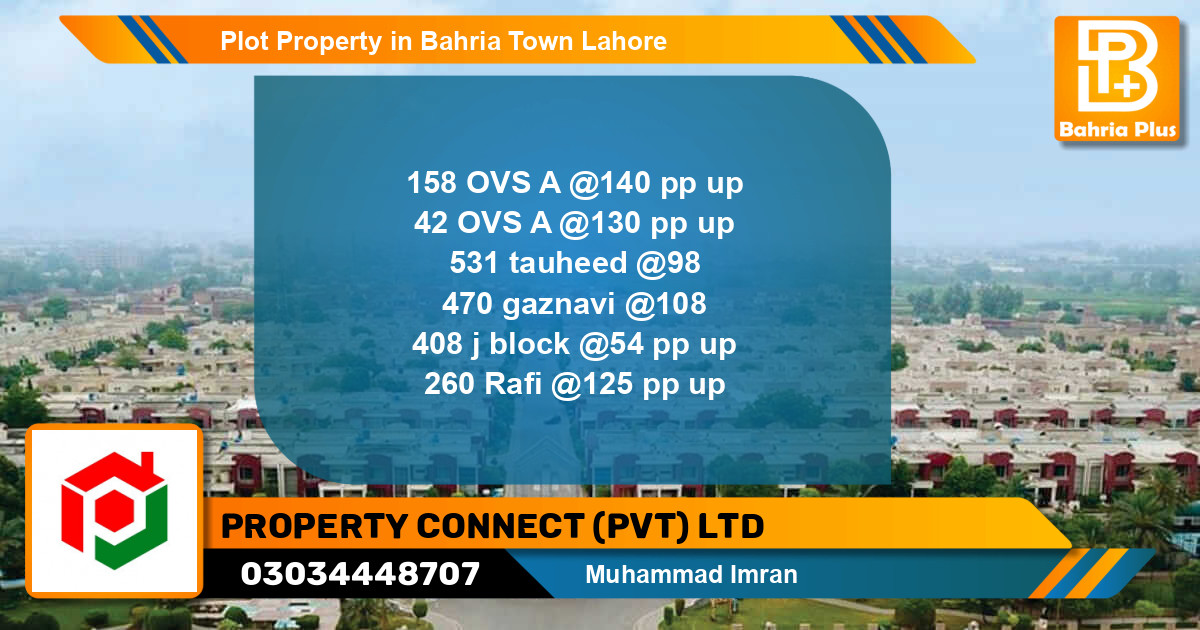 Residential Plot for Sale in Bahria Town, Lahore - (BP-77432)
