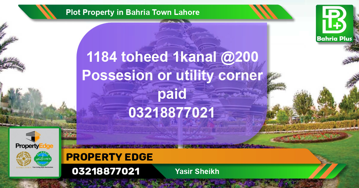 Residential Plot for Sale in Bahria Town, Lahore - (BP-77488)