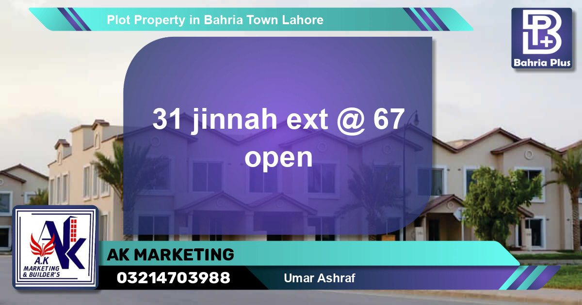 Residential Plot for Sale in Bahria Town, Lahore - (BP-77494)
