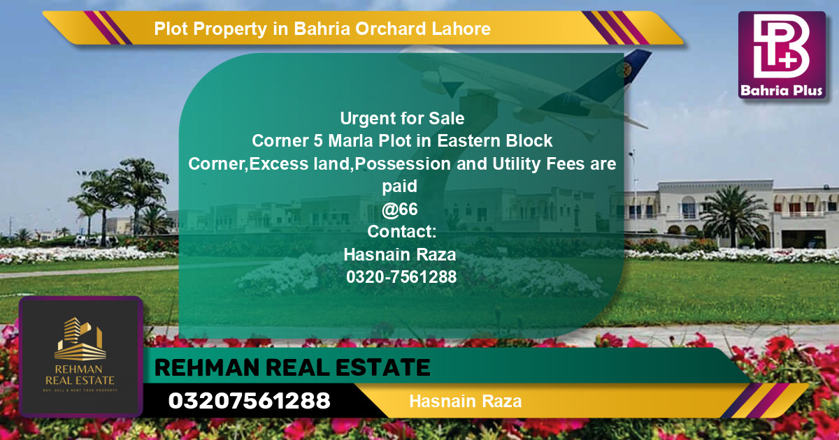 Residential Plot for Sale in Bahria Orchard, Lahore - (BP-77507)