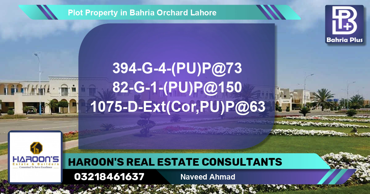 Residential Plot for Sale in Bahria Orchard, Lahore - (BP-77513)