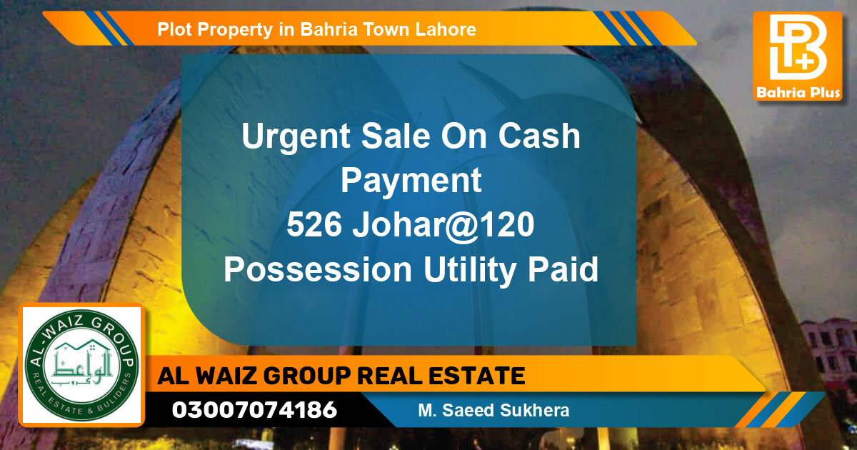 Residential Plot for Sale in Bahria Town, Lahore - (BP-77531)