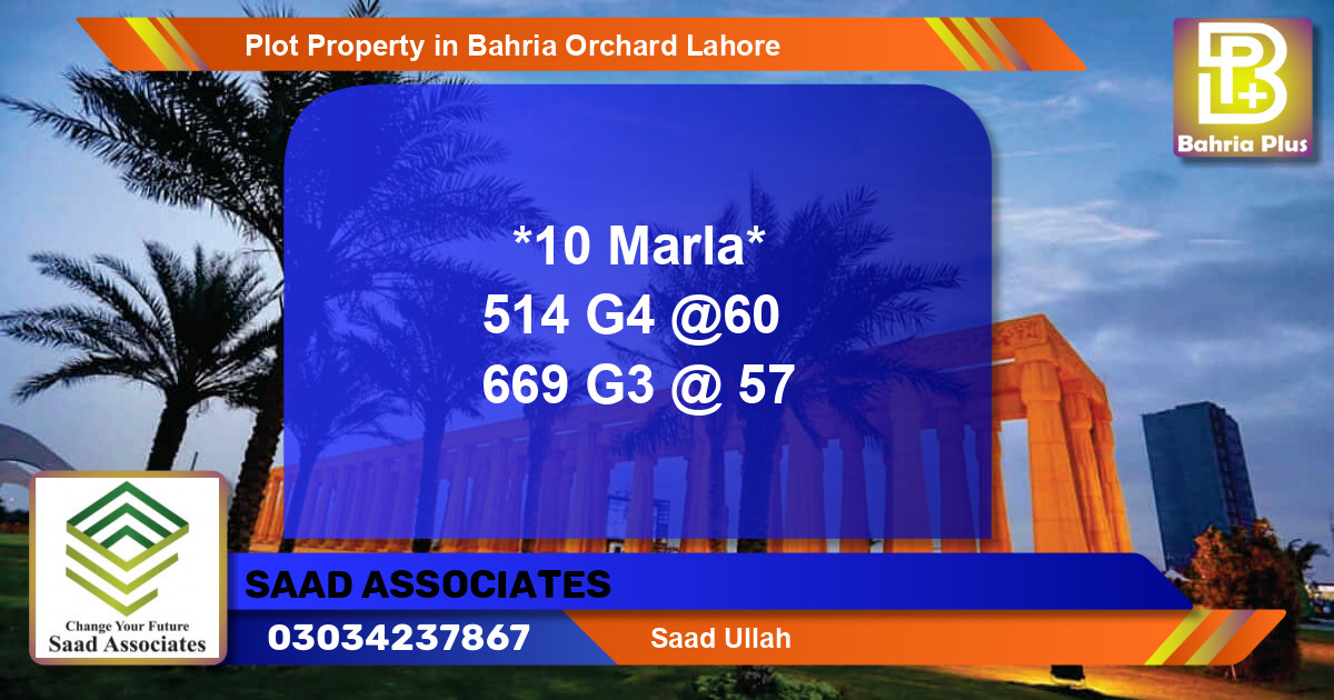 Residential Plot for Sale in Bahria Orchard, Lahore - (BP-77544)