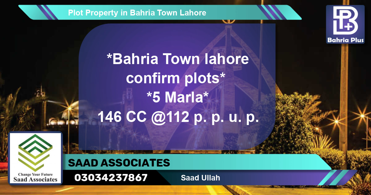 Residential Plot for Sale in Bahria Town, Lahore - (BP-77545)