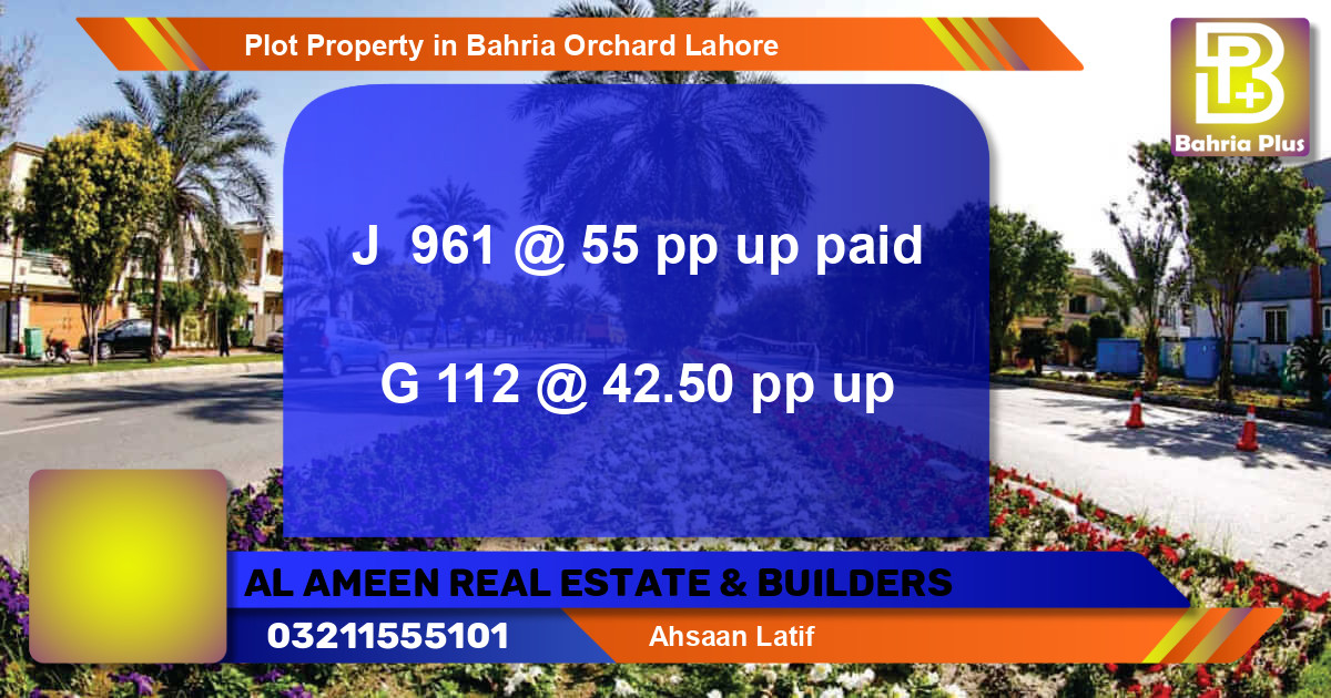 Residential Plot for Sale in Bahria Orchard, Lahore - (BP-77561)