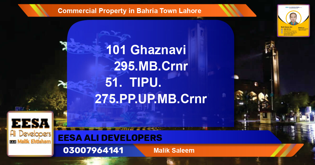 Commercial Property for Sale in Bahria Town, Lahore - (BP-77581)