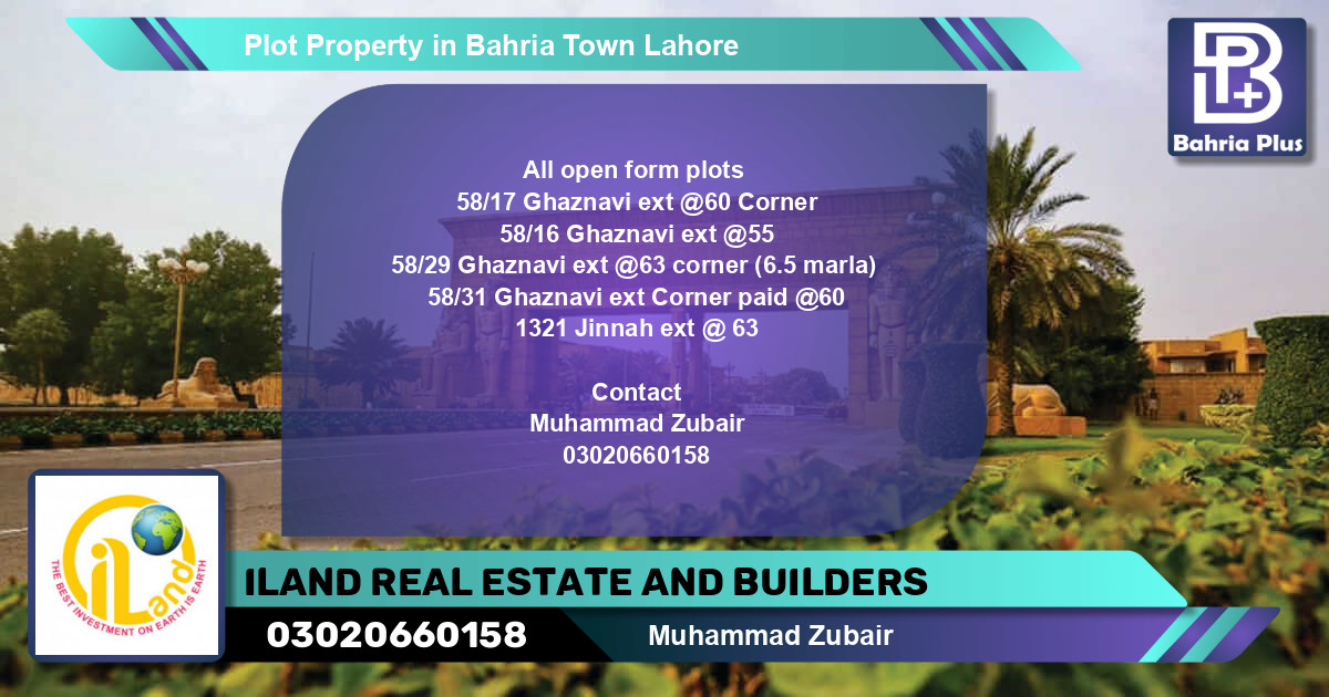 Residential Plot for Sale in Bahria Town, Lahore - (BP-77585)
