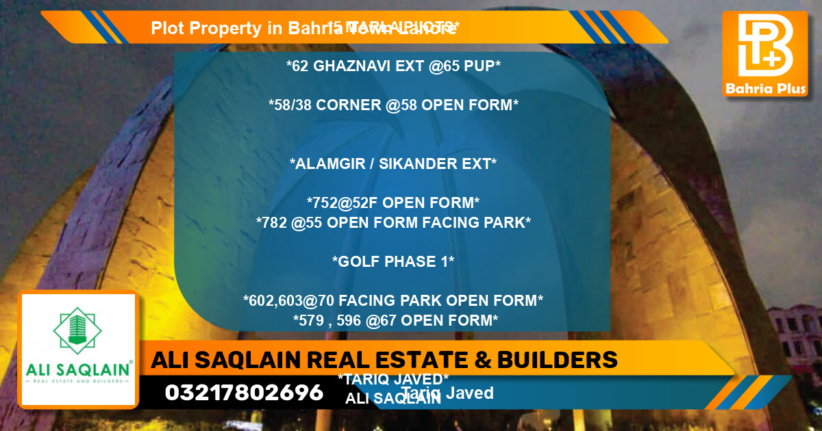Residential Plot for Sale in Bahria Town, Lahore - (BP-77644)