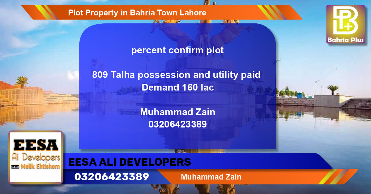 Residential Plot for Sale in Bahria Town, Lahore - (BP-77647)