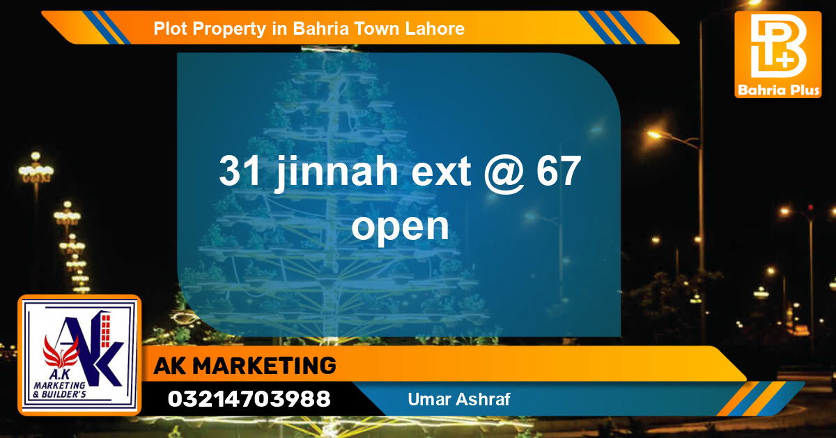 Residential Plot for Sale in Bahria Town, Lahore - (BP-77676)