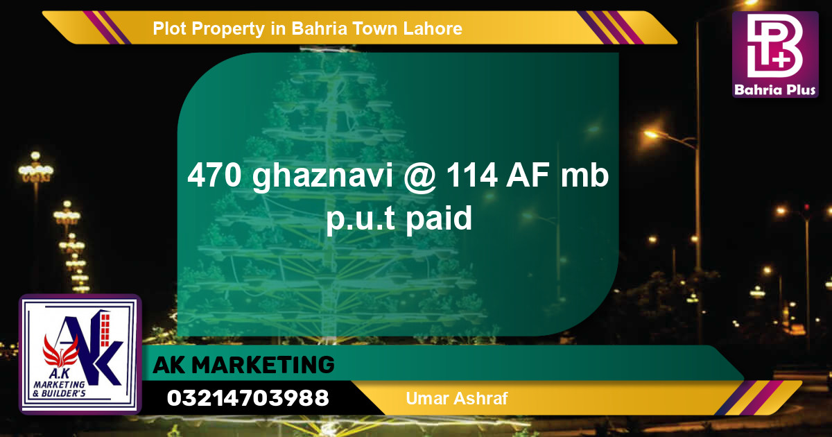 Residential Plot for Sale in Bahria Town, Lahore - (BP-77679)