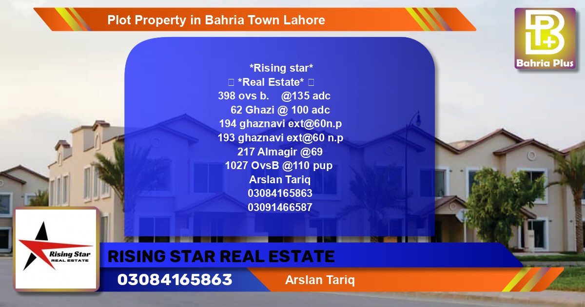 Residential Plot for Sale in Bahria Town, Lahore - (BP-77692)