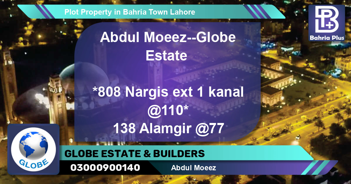 Residential Plot for Sale in Bahria Town, Lahore - (BP-77697)