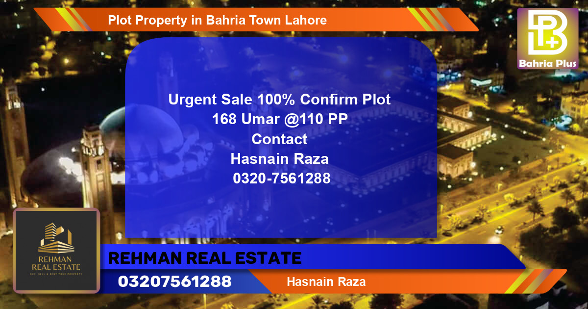 Residential Plot for Sale in Bahria Town, Lahore - (BP-77704)