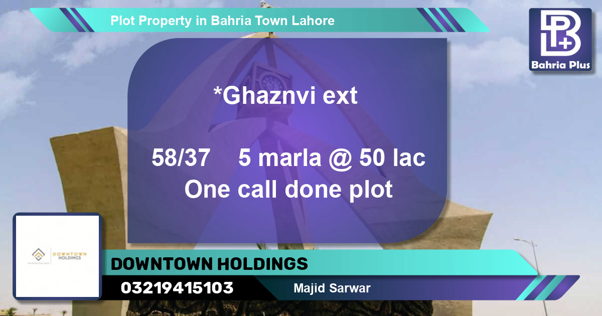Residential Plot for Sale in Bahria Town, Lahore - (BP-77738)