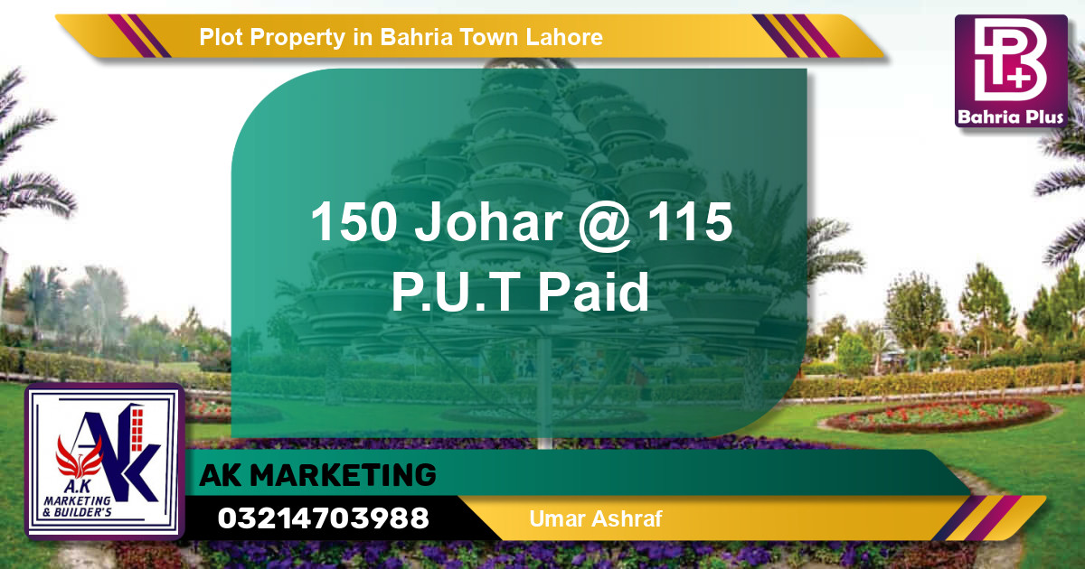 Residential Plot for Sale in Bahria Town, Lahore - (BP-77752)