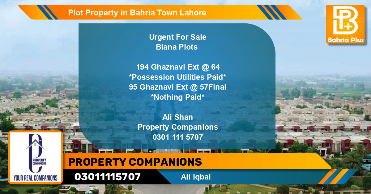 Residential Plot for Sale in Bahria Town, Lahore - (BP-77769)