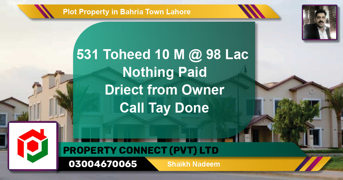 Residential Plot for Sale in Bahria Town, Lahore - (BP-77788)