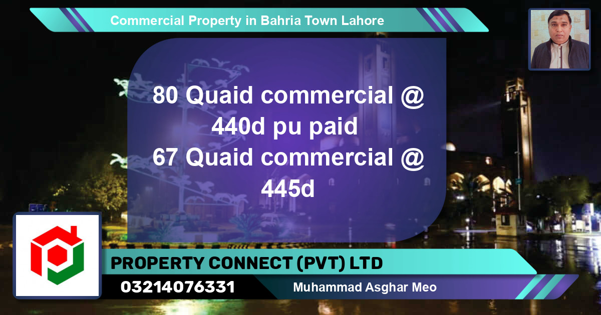 Commercial Property for Sale in Bahria Town, Lahore - (BP-77794)