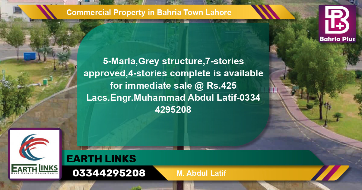 Commercial Property for Sale in Bahria Town, Lahore - (BP-77798)