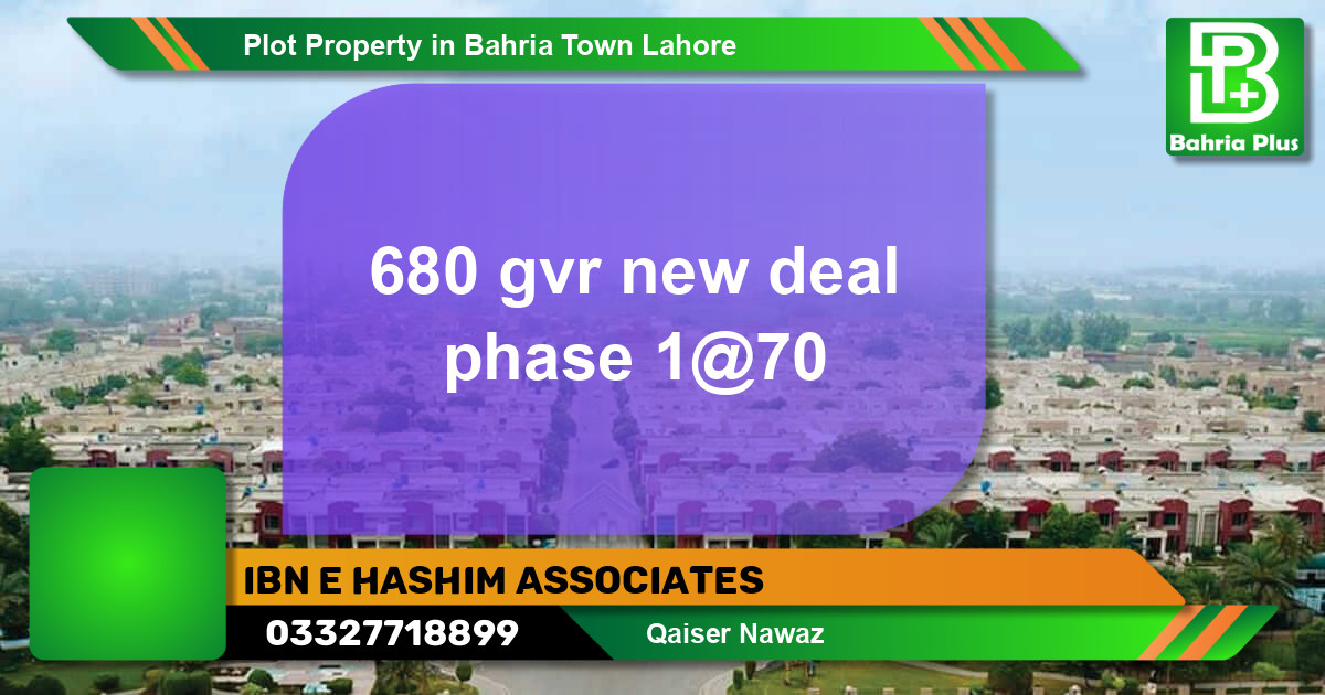 Residential Plot for Sale in Bahria Town, Lahore - (BP-77812)
