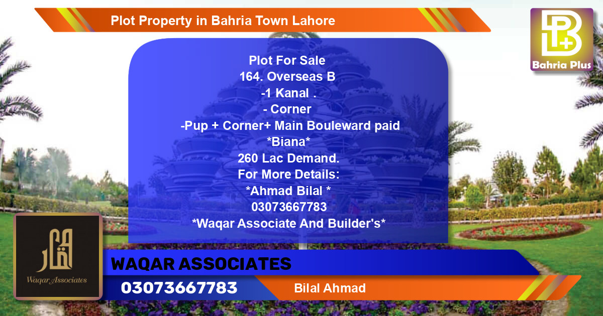 Residential Plot for Sale in Bahria Town, Lahore - (BP-77853)