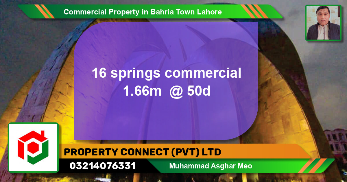 Commercial Property for Sale in Bahria Town, Lahore - (BP-77857)