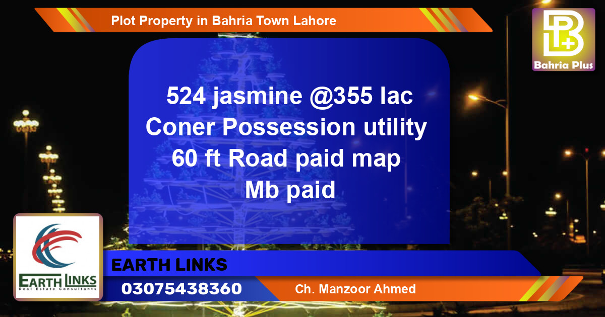 Residential Plot for Sale in Bahria Town, Lahore - (BP-77878)