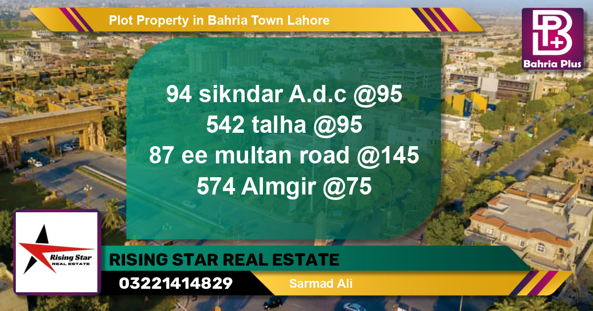 Residential Plot for Sale in Bahria Town, Lahore - (BP-77885)