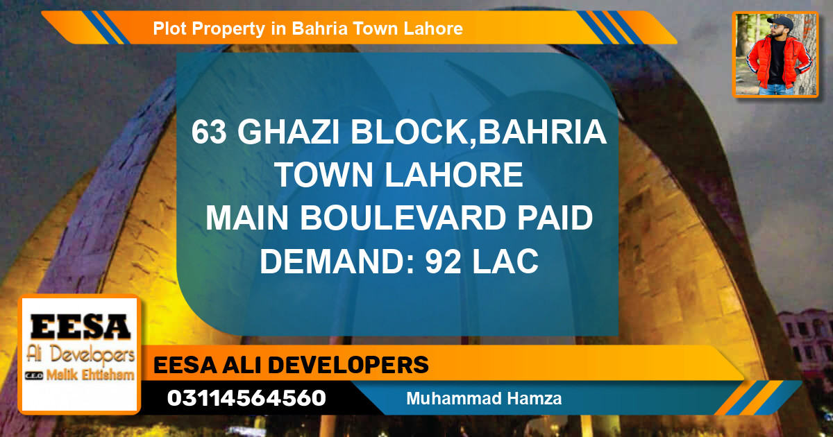 Residential Plot for Sale in Bahria Town, Lahore - (BP-77919)