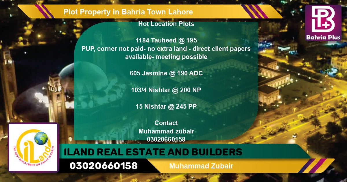 Residential Plot for Sale in Bahria Town, Lahore - (BP-77931)