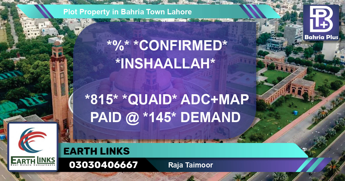 Residential Plot for Sale in Bahria Town, Lahore - (BP-77962)